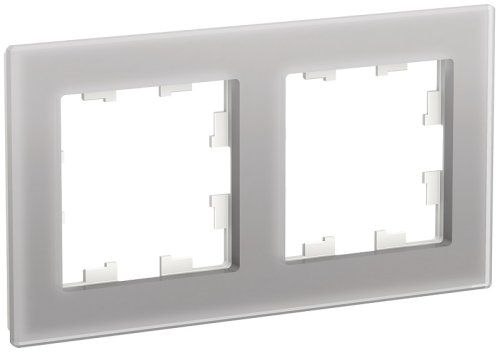 Рамка универсальная Systeme Electric AtlasDesign Nature 2-м. стекло алюминий фото Рамка универсальная Systeme Electric AtlasDesign Nature 2-м. стекло алюминий картинка